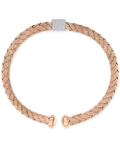 Macy's Cubic Zirconia Bangle Bracelet In 18" In Neutral