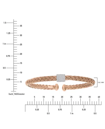 Macy's Cubic Zirconia Bangle Bracelet In 18" In Neutral
