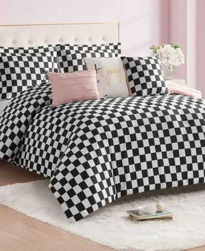 Juicy Couture Checkerboard Reversible 6-pc. Comforter Set, Full/queen In Multi