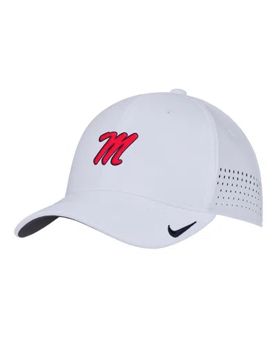 Nike Men's White Ole Miss Rebels 2025 On-field Club Performance Adjustable Hat In White