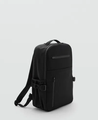 Mango Men's Black Multi-purpose Backpack In Black