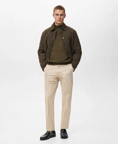 Mango Turtleneck Wool Sweater In Green