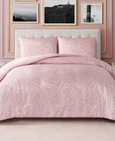 Juicy Couture Sparkle Zebra Jacquard 2-pc. Comforter Set, Twin/twin Xl In Pink