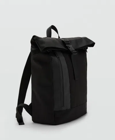 Mango Men's Flap Backpack In Black