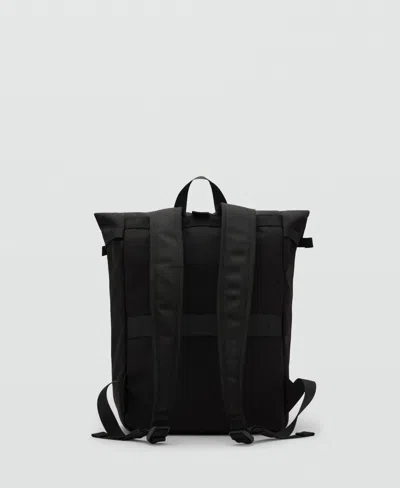 Mango Men's Flap Backpack In Black