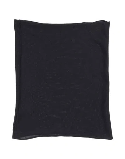 Alpha Studio Man Scarf Midnight Blue Size - Merino Wool In Black