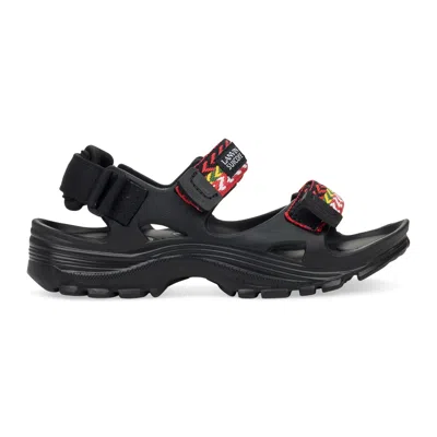 Lanvin Black X Suicoke Wave Curb Sandals In Black