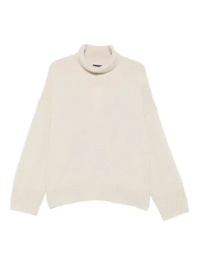 Soeur Womens Ecru Chine William High-neck Merino-wool Jumper In Neutral