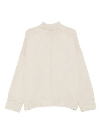 Soeur Womens Ecru Chine William High-neck Merino-wool Jumper In Neutral