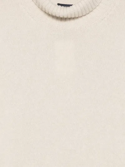 Soeur Womens Ecru Chine William High-neck Merino-wool Jumper In Neutral