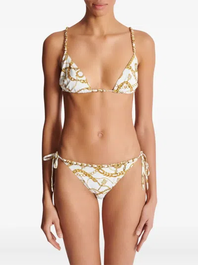 锁链印花三角形比基尼