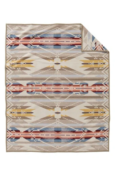 Pendleton White Sands Jacquard Robe Blanket In Brown