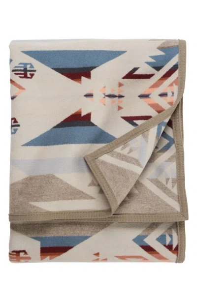 Pendleton White Sands Jacquard Robe Blanket In Brown