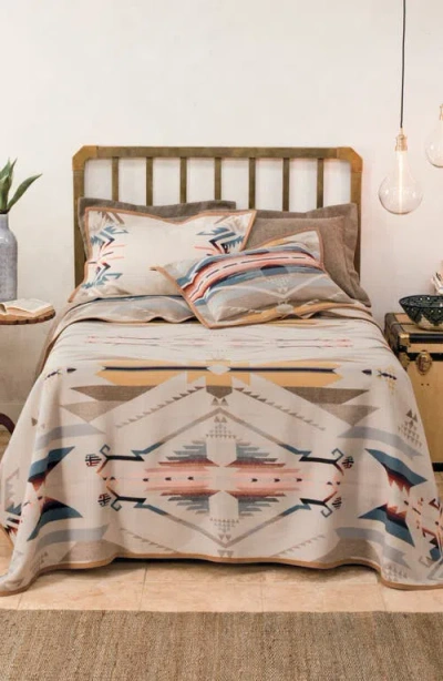 Pendleton White Sands Jacquard Robe Blanket In Brown