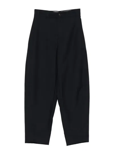 Soeur Cropped Tailored Trousers In Smooth Polyamide In Black