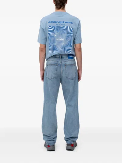 Hugo Boss Light-wash Jeans In Blue