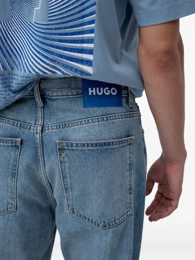 Hugo Boss Light-wash Jeans In Blue