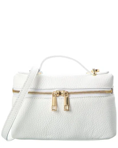 Persaman New York Livia Leather Crossbody In White