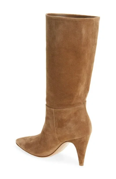 Gianvito Rossi Pointed Toe Suede Finish Ankle Boots In Brown