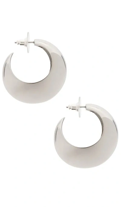 Isabel Marant Chunky Hoop Earrings In Silver