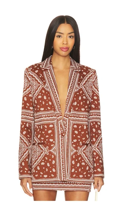 Amanda Uprichard Grady Blazer In Brown