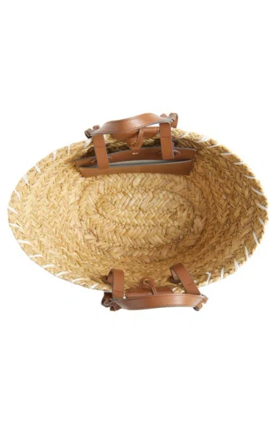 Anya Hindmarch Small Eyes Seagrass Basket Tote In Brown