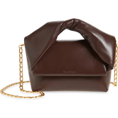 Jw Anderson Borsa A Mano Twister Media In Nappa Cioccolato Donna