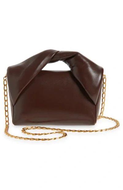 Jw Anderson Borsa A Mano Twister Media In Nappa Cioccolato Donna