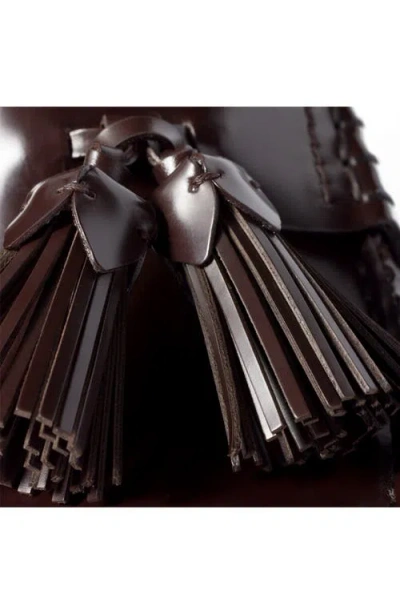 Miu Miu Tassel Loafers In Polished Leather In Brown