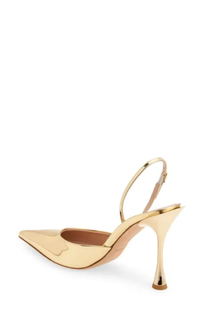 Betzábe Sofia Pointed Toe Slingback Pump In Gold