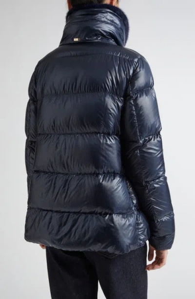 Herno Shiny Nylon Down Jacket In Blue