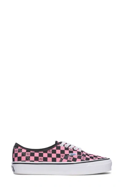Valentino Garavani And Vans Low-top Trainer In Fabric With Vlogo Checkerboard Print In Multi