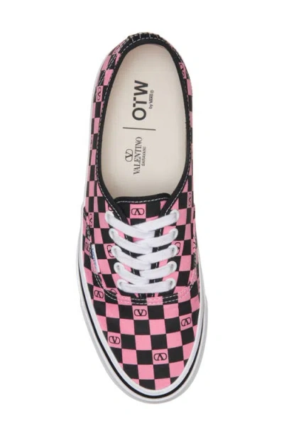 Valentino Garavani And Vans Low-top Trainer In Fabric With Vlogo Checkerboard Print In Multi