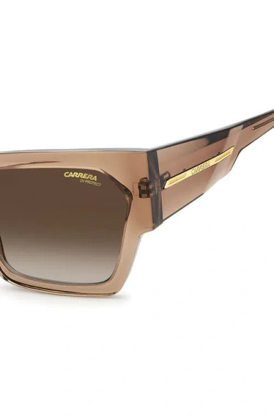 Carrera Eyewear Victory 57mm Gradient Rectangular Sunglasses In Brown