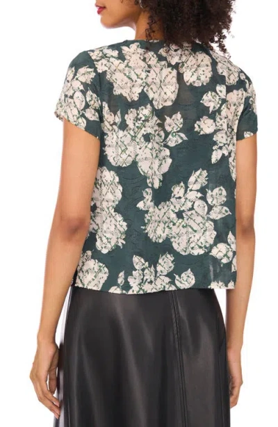 Vince Camuto Cap Sleeve Cowl Neck Top In Green