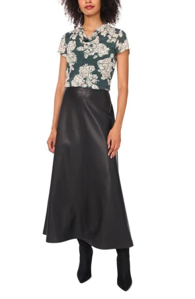 Vince Camuto Cap Sleeve Cowl Neck Top In Green