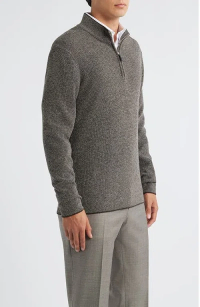 Jack Victor Daulac Quarter Zip Pullover In Gray