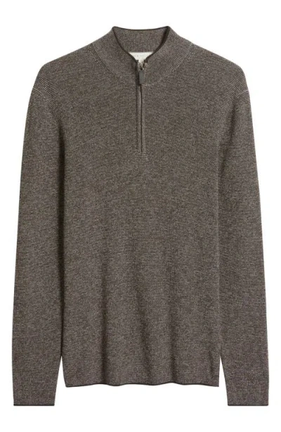 Jack Victor Daulac Quarter Zip Pullover In Gray