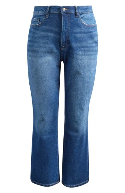 Warp & Weft Warp+weft Ase Crop Straight Leg Jeans In Blue