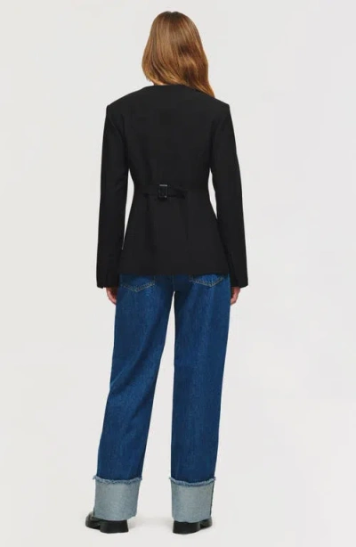 Aligne Daphne Collarless Jacket In Black