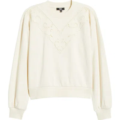 Paige Nimona Lace Trim Sweatshirt In Gold