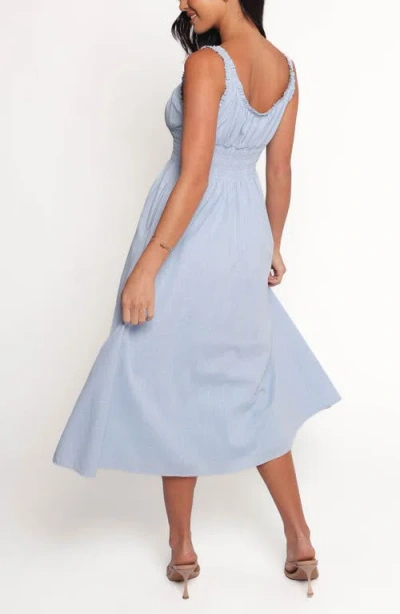 Petal And Pup Petal & Pup Auguste Smocked Cotton Midi Sundress In Blue