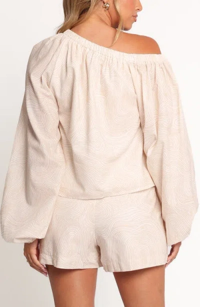 Petal And Pup Petal & Pup Zion One-shoulder Cotton & Linen Top In Neutral