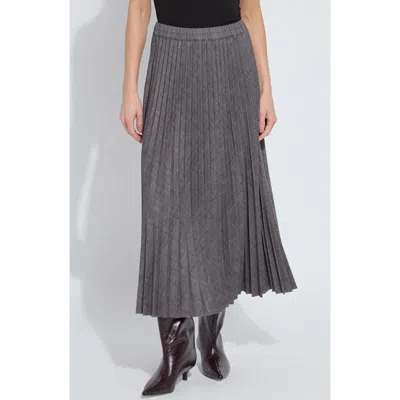 Lyssé Pierra Ponte Pleated Midi Skirt In Grey In Gray