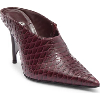 Jeffrey Campbell Vader Pointed Toe Mule In Burgundy