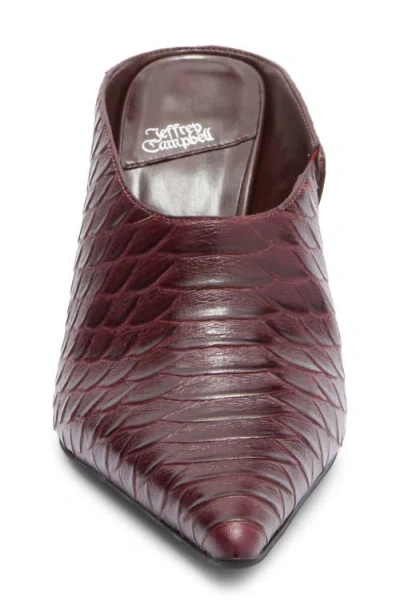 Jeffrey Campbell Vader Pointed Toe Mule In Burgundy