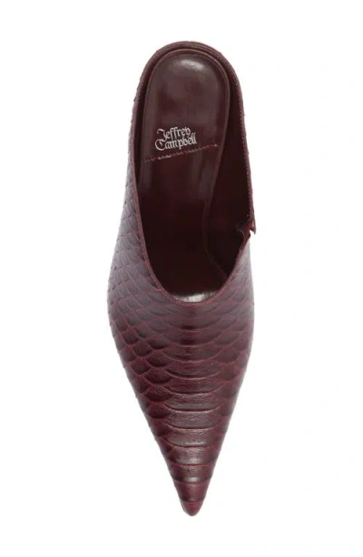 Jeffrey Campbell Vader Pointed Toe Mule In Burgundy