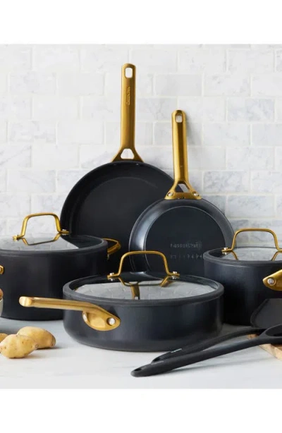 Greenpan Reserve Pro 10-piece Ceramic Nonstick Cookware Set In Black