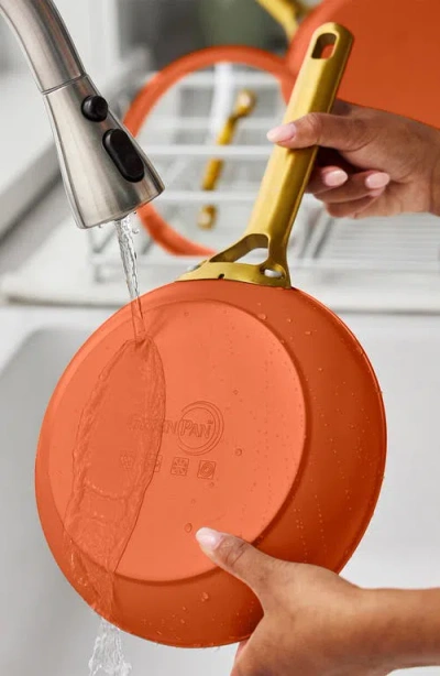 Greenpan Reserve Pro 10-piece Ceramic Nonstick Cookware Set In Orange