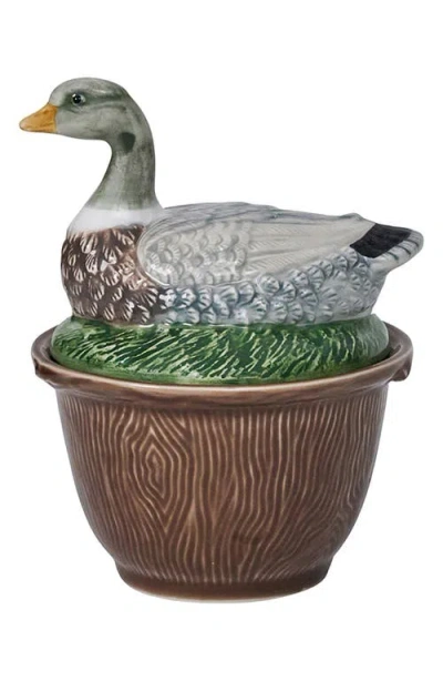 Juliska Forest Walk Duck Bowl With Lid In Brown